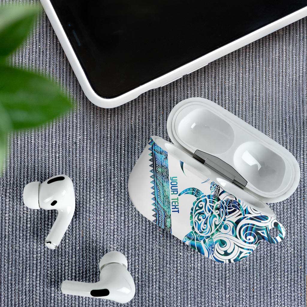 Kahui Whetu Paua shell Kowhaiwhai Taniko Personalised AirPods Case Turtle Tattoo Maori Tribal Style