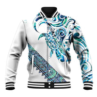 Kahui Whetu Paua shell Kowhaiwhai Taniko Personalised Baseball Jacket Turtle Tattoo Maori Tribal Style