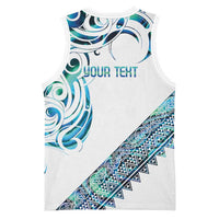 Kahui Whetu Paua shell Kowhaiwhai Taniko Personalised Basketball Jersey Turtle Tattoo Maori Tribal Style LT9 - Polynesian Pride