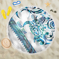 Kahui Whetu Paua shell Kowhaiwhai Taniko Personalised Beach Blanket Turtle Tattoo Maori Tribal Style