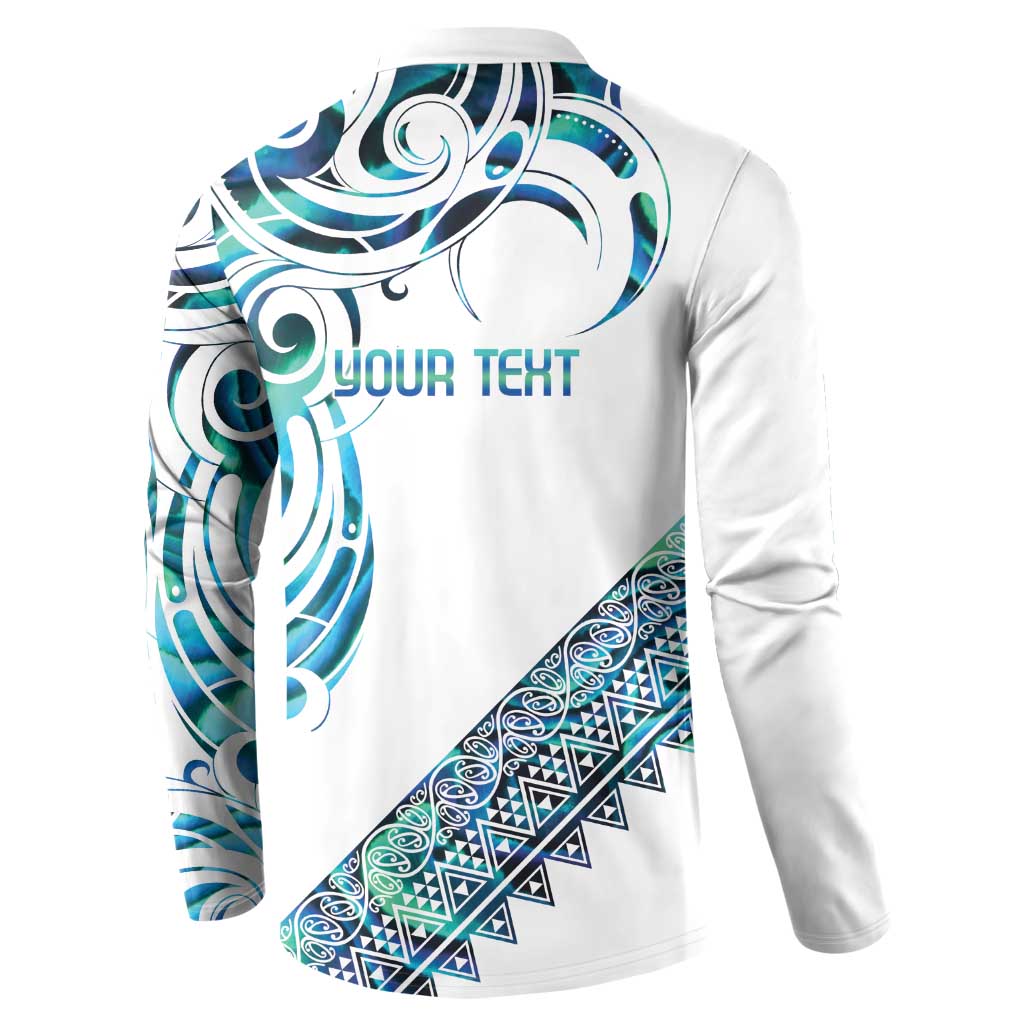 Kahui Whetu Paua shell Kowhaiwhai Taniko Personalised Button Sweatshirt Turtle Tattoo Maori Tribal Style