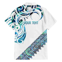 Kahui Whetu Paua shell Kowhaiwhai Taniko Personalised Family Matching Off Shoulder Maxi Dress and Hawaiian Shirt Turtle Tattoo Maori Tribal Style LT9 - Polynesian Pride