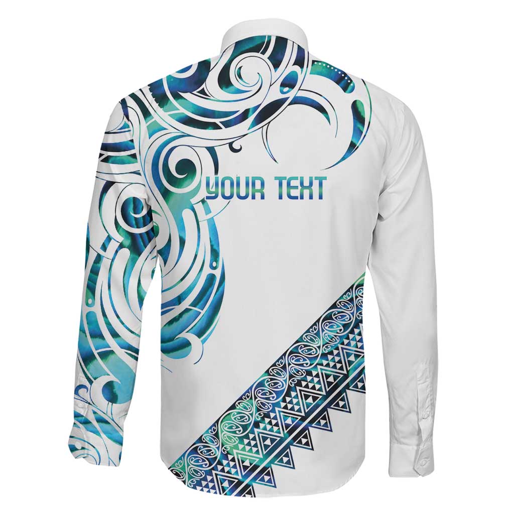 Kahui Whetu Paua shell Kowhaiwhai Taniko Personalised Family Matching Off Shoulder Maxi Dress and Hawaiian Shirt Turtle Tattoo Maori Tribal Style LT9 - Polynesian Pride