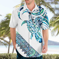 Kahui Whetu Paua shell Kowhaiwhai Taniko Personalised Hawaiian Shirt Turtle Tattoo Maori Tribal Style