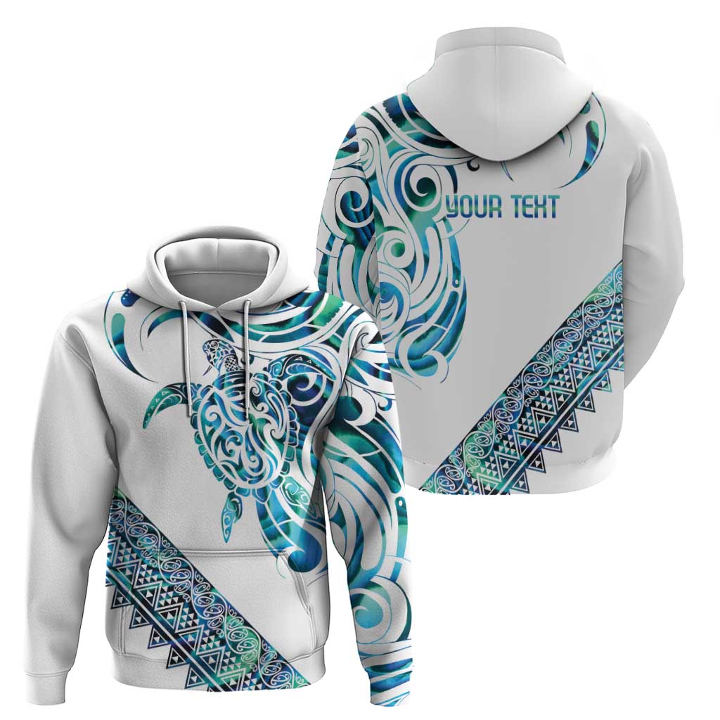 Kahui Whetu Paua shell Kowhaiwhai Taniko Personalised Hoodie Turtle Tattoo Maori Tribal Style