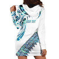 Kahui Whetu Paua shell Kowhaiwhai Taniko Personalised Hoodie Dress Turtle Tattoo Maori Tribal Style LT9 - Polynesian Pride