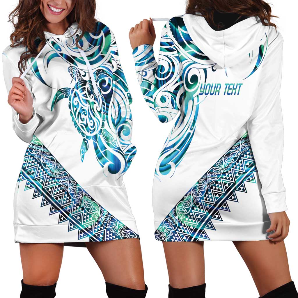 Kahui Whetu Paua shell Kowhaiwhai Taniko Personalised Hoodie Dress Turtle Tattoo Maori Tribal Style LT9 - Polynesian Pride