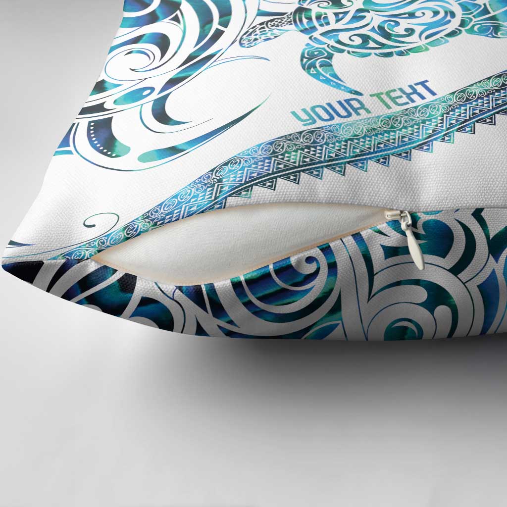 Kahui Whetu Paua shell Kowhaiwhai Taniko Personalised Pillow Cover Turtle Tattoo Maori Tribal Style