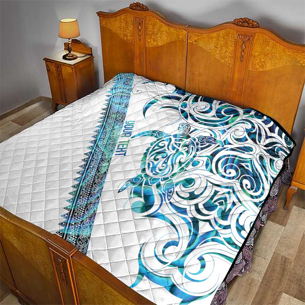 Kahui Whetu Paua shell Kowhaiwhai Taniko Personalised Quilt Turtle Tattoo Maori Tribal Style