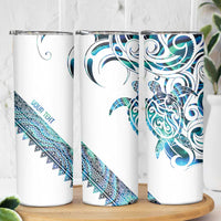 Kahui Whetu Paua shell Kowhaiwhai Taniko Personalised Skinny Tumbler Turtle Tattoo Maori Tribal Style LT9 - Polynesian Pride