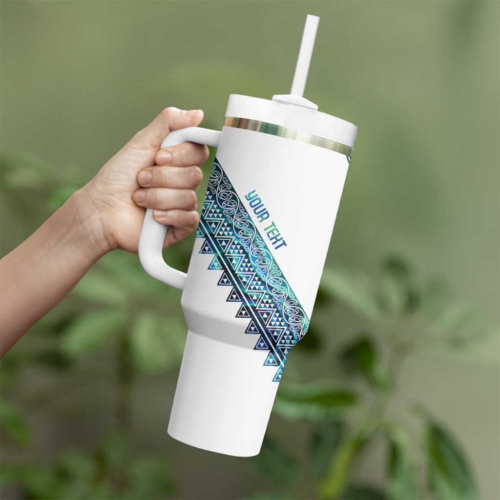 Kahui Whetu Paua shell Kowhaiwhai Taniko Personalised Tumbler With Handle Turtle Tattoo Maori Tribal Style