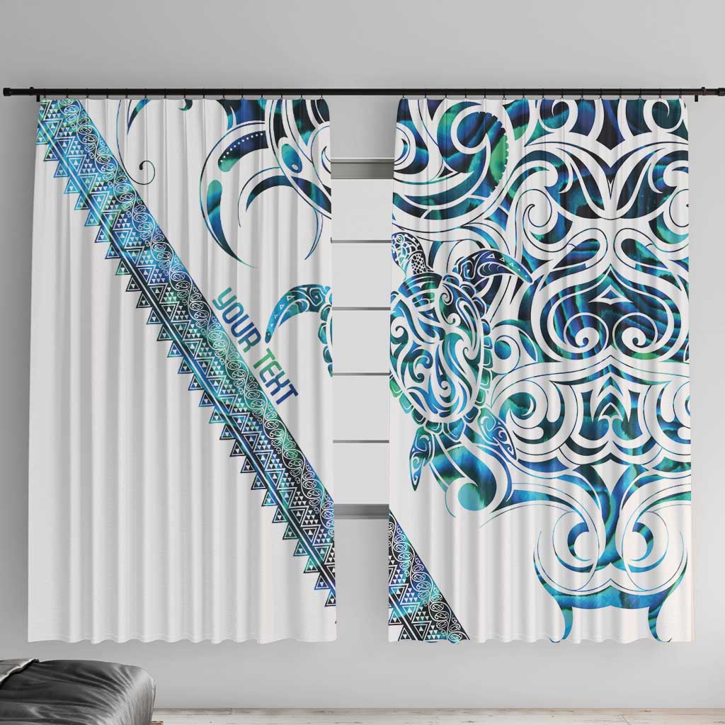 Kahui Whetu Paua shell Kowhaiwhai Taniko Personalised Window Curtain Turtle Tattoo Maori Tribal Style