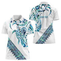 Kahui Whetu Paua shell Kowhaiwhai Taniko Personalised Women Polo Shirt Turtle Tattoo Maori Tribal Style LT9 - Polynesian Pride