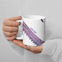 Mawhero Paua shell Kowhaiwhai Taniko Personalised Ceramic Mug Turtle Tattoo Maori Tribal Style