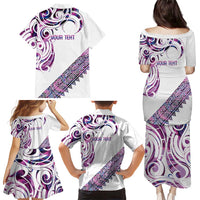 Mawhero Paua shell Kowhaiwhai Taniko Personalised Family Matching Puletasi and Hawaiian Shirt Turtle Tattoo Maori Tribal Style LT9 - Polynesian Pride