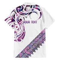 Mawhero Paua shell Kowhaiwhai Taniko Personalised Family Matching Short Sleeve Bodycon Dress and Hawaiian Shirt Turtle Tattoo Maori Tribal Style LT9 - Polynesian Pride