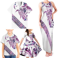 Mawhero Paua shell Kowhaiwhai Taniko Personalised Family Matching Tank Maxi Dress and Hawaiian Shirt Turtle Tattoo Maori Tribal Style LT9 - Polynesian Pride