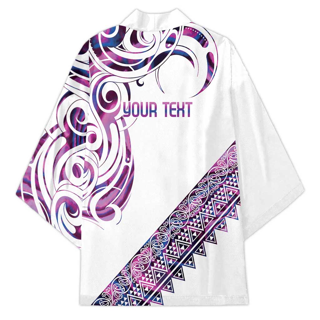 Mawhero Paua shell Kowhaiwhai Taniko Personalised Kimono Turtle Tattoo Maori Tribal Style