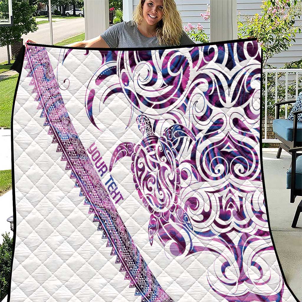 Mawhero Paua shell Kowhaiwhai Taniko Personalised Quilt Turtle Tattoo Maori Tribal Style