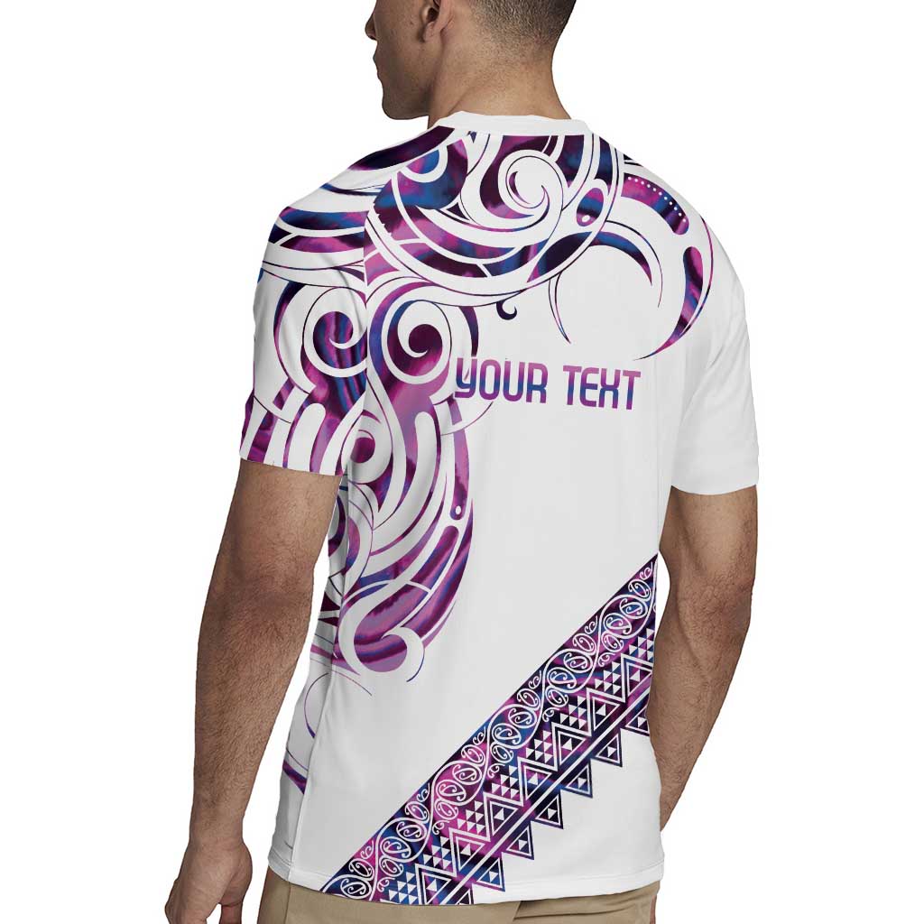 Mawhero Paua shell Kowhaiwhai Taniko Personalised Rugby Jersey Turtle Tattoo Maori Tribal Style