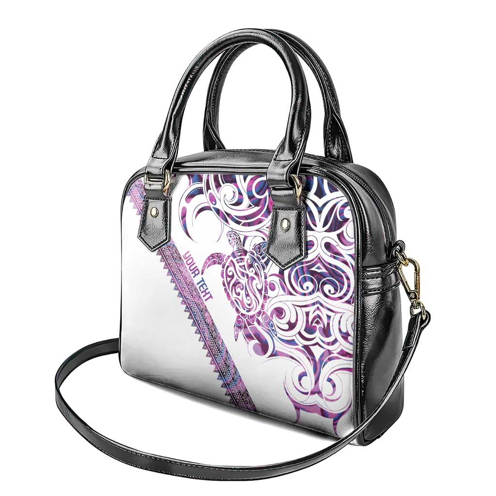 Mawhero Paua shell Kowhaiwhai Taniko Personalised Shoulder Handbag Turtle Tattoo Maori Tribal Style