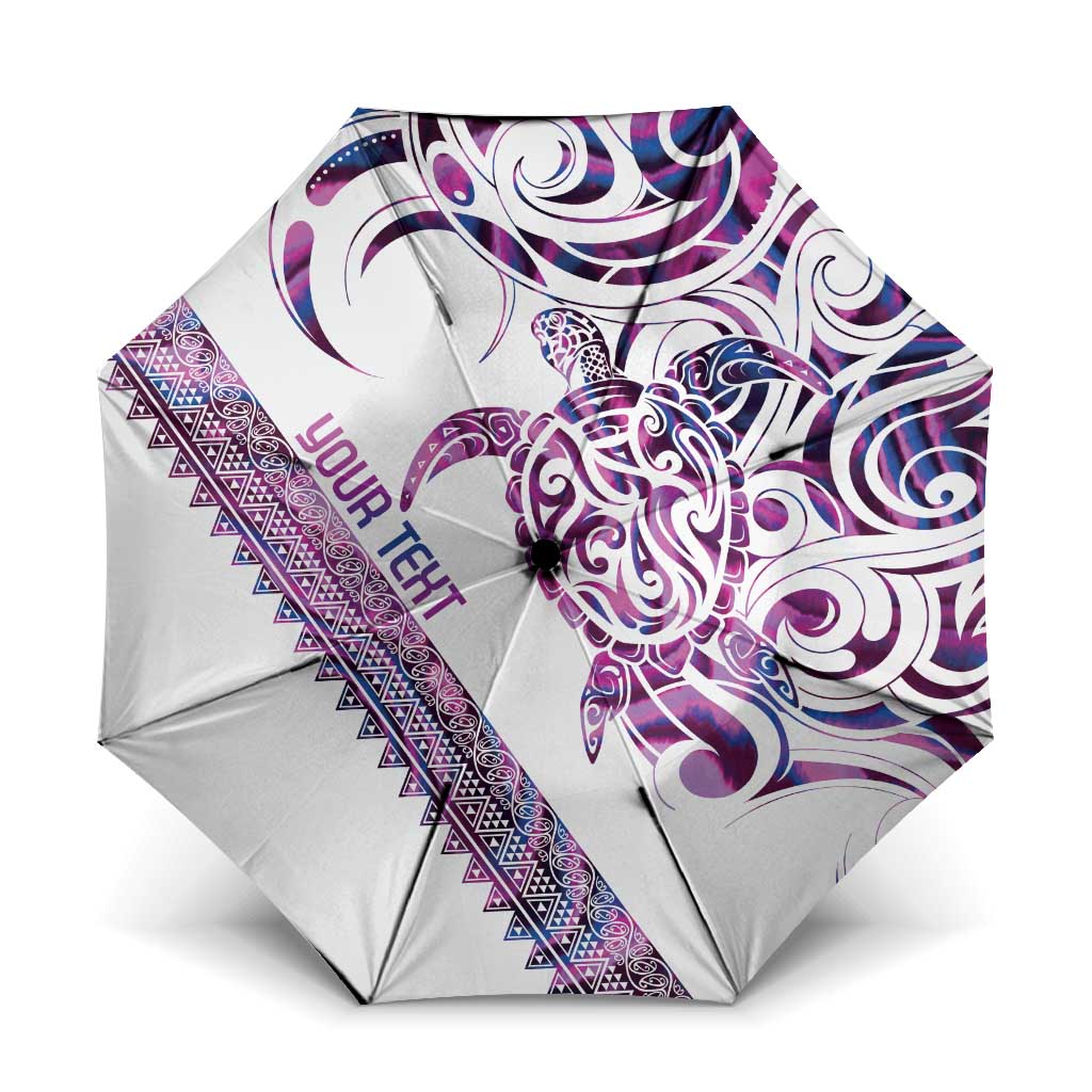 Mawhero Paua shell Kowhaiwhai Taniko Personalised Umbrella Turtle Tattoo Maori Tribal Style