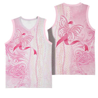 Breast Cancer Awareness Basketball Jersey Maile Pikake Lokelani Crown Flower Lei Inspired