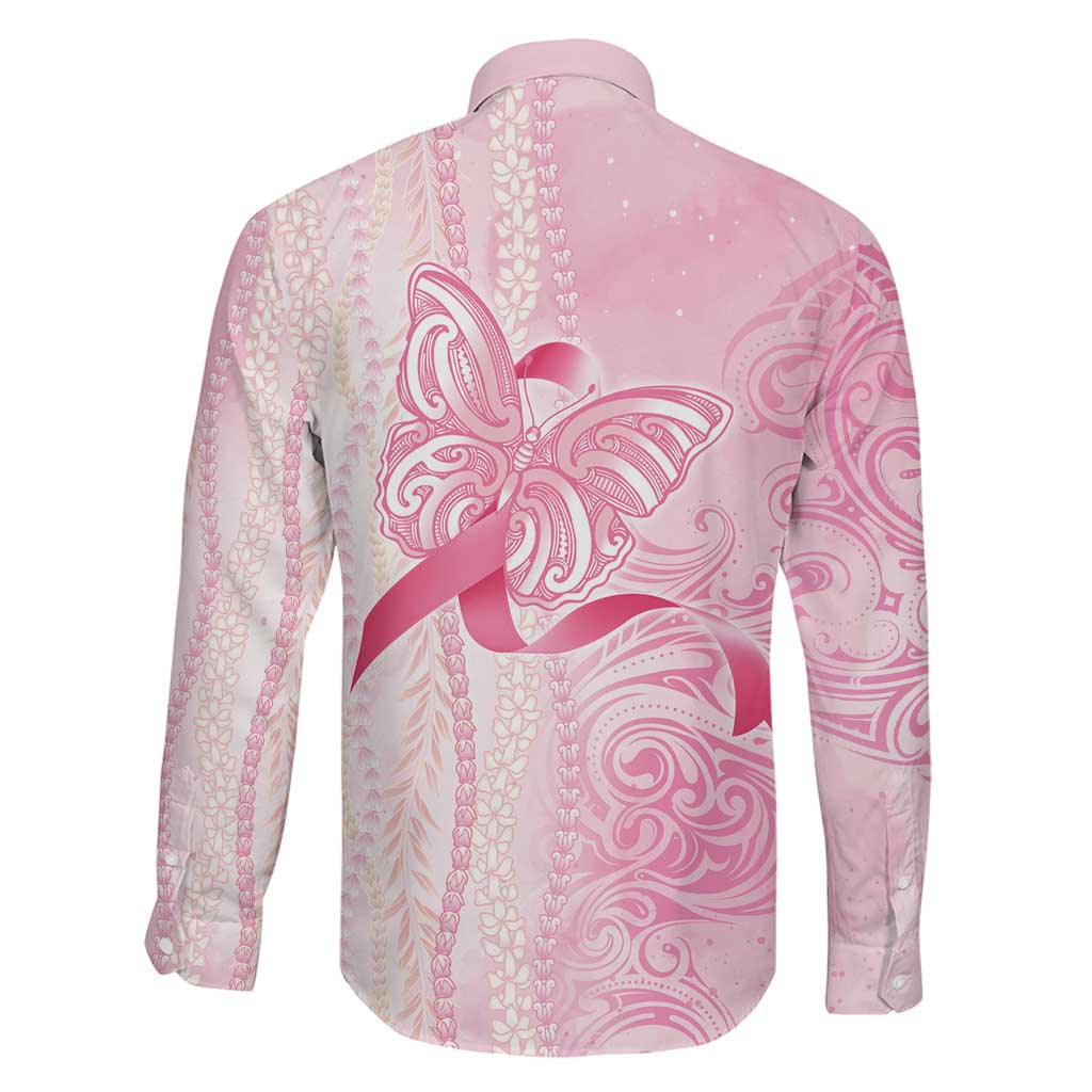 Breast Cancer Awareness Family Matching Mermaid Dress and Hawaiian Shirt Maile Pikake Lokelani Crown Flower Lei Inspired LT9 - Polynesian Pride