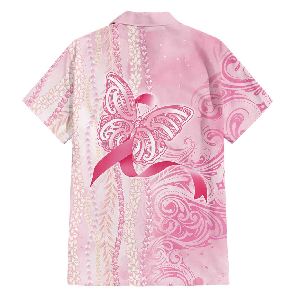 Breast Cancer Awareness Hawaiian Shirt Maile Pikake Lokelani Crown Flower Lei Inspired