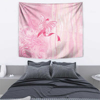 Breast Cancer Awareness Tapestry Maile Pikake Lokelani Crown Flower Lei Inspired