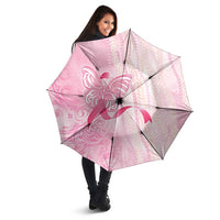 Breast Cancer Awareness Umbrella Maile Pikake Lokelani Crown Flower Lei Inspired