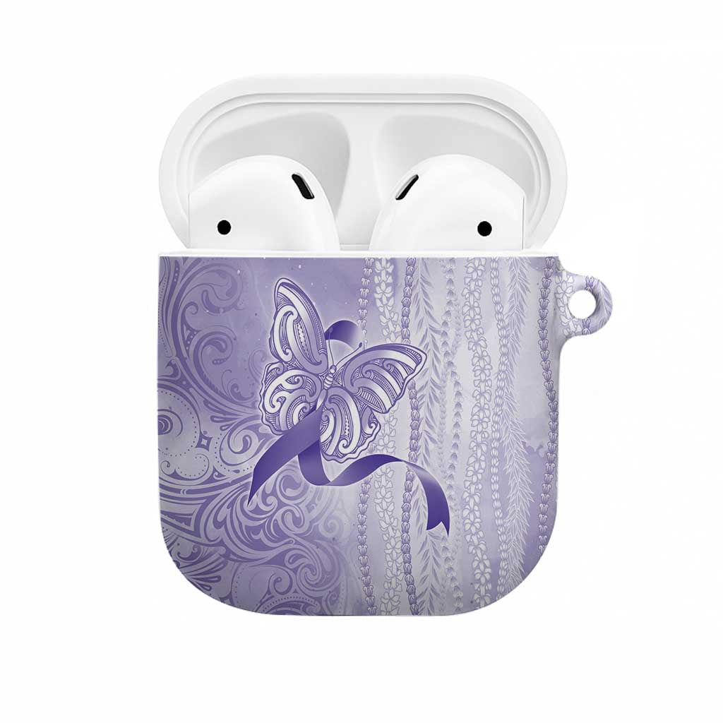Epilepsy Awareness AirPods Case Maile Pikake Lokelani Crown Flower Lei Inspired