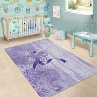 Epilepsy Awareness Area Rug Maile Pikake Lokelani Crown Flower Lei Inspired