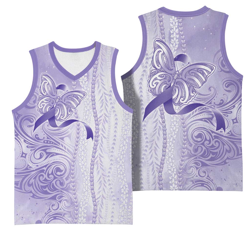Epilepsy Awareness Basketball Jersey Maile Pikake Lokelani Crown Flower Lei Inspired