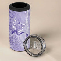 Epilepsy Awareness 4 in 1 Can Cooler Tumbler Maile Pikake Lokelani Crown Flower Lei Inspired