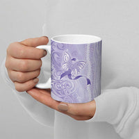Epilepsy Awareness Ceramic Mug Maile Pikake Lokelani Crown Flower Lei Inspired