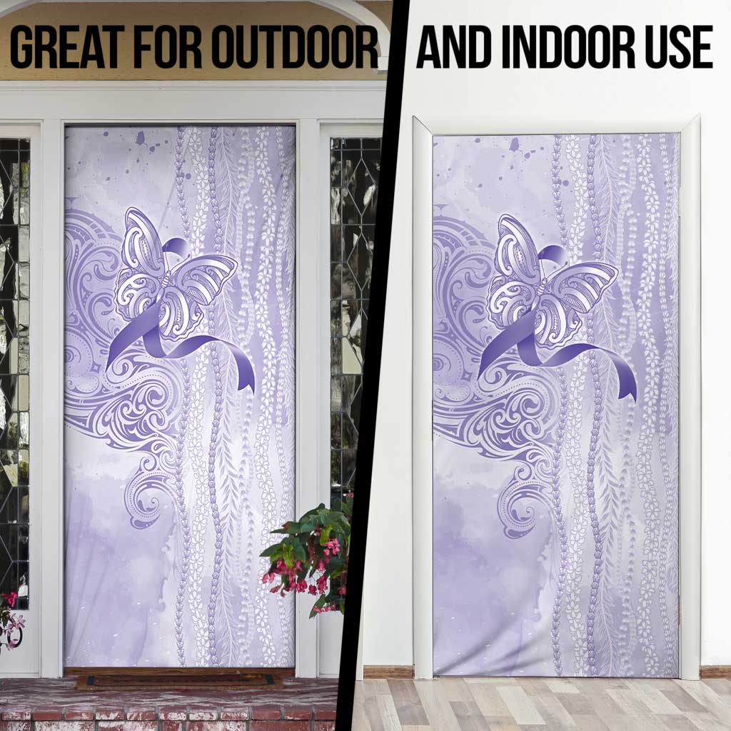 Epilepsy Awareness Door Cover Maile Pikake Lokelani Crown Flower Lei Inspired