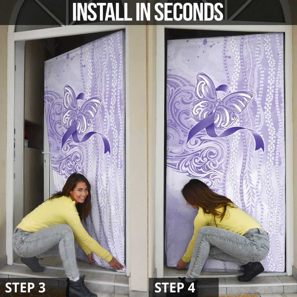 Epilepsy Awareness Door Cover Maile Pikake Lokelani Crown Flower Lei Inspired