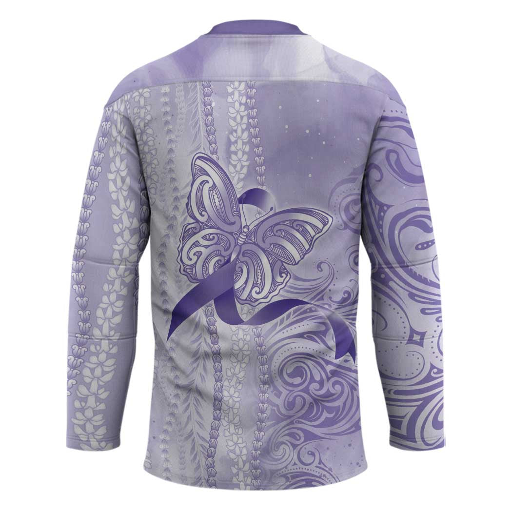 Epilepsy Awareness Hockey Jersey Maile Pikake Lokelani Crown Flower Lei Inspired