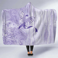 Epilepsy Awareness Hooded Blanket Maile Pikake Lokelani Crown Flower Lei Inspired