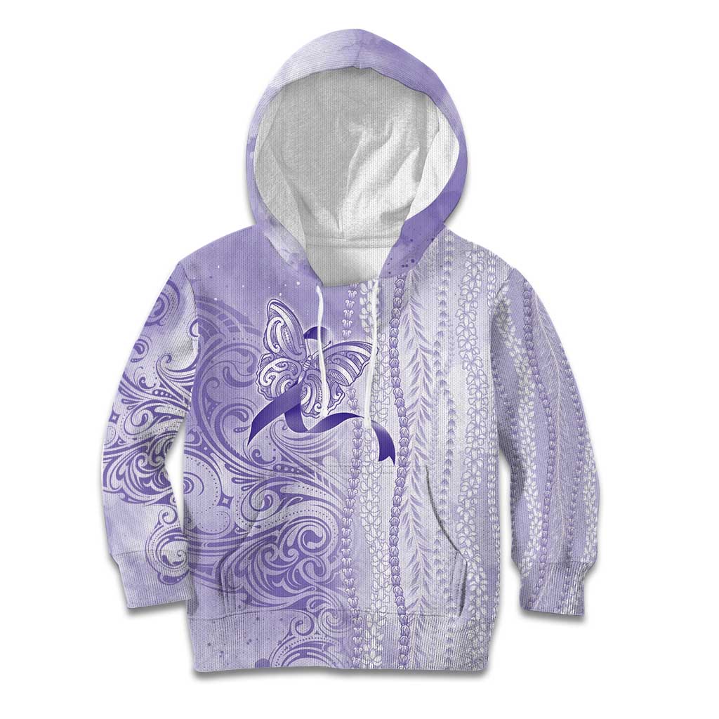 Epilepsy Awareness Kid Hoodie Maile Pikake Lokelani Crown Flower Lei Inspired