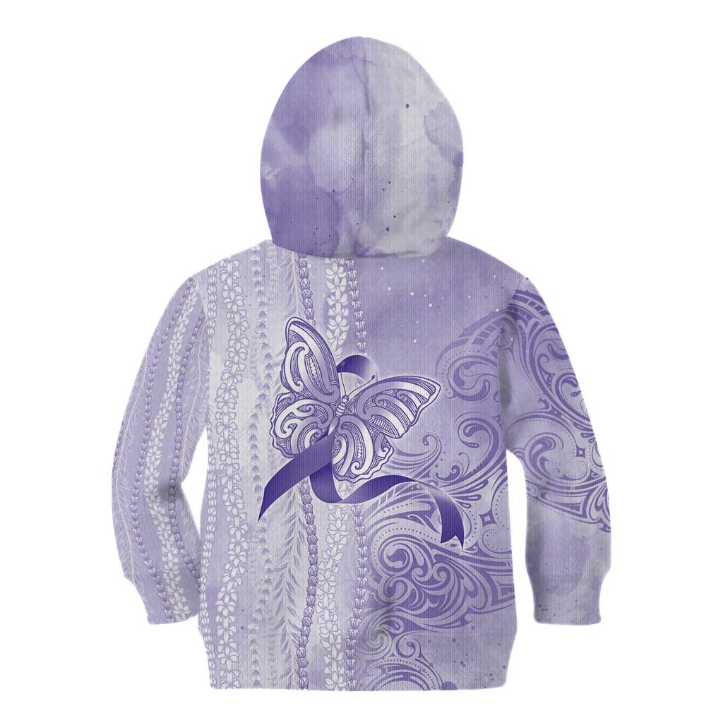 Epilepsy Awareness Kid Hoodie Maile Pikake Lokelani Crown Flower Lei Inspired