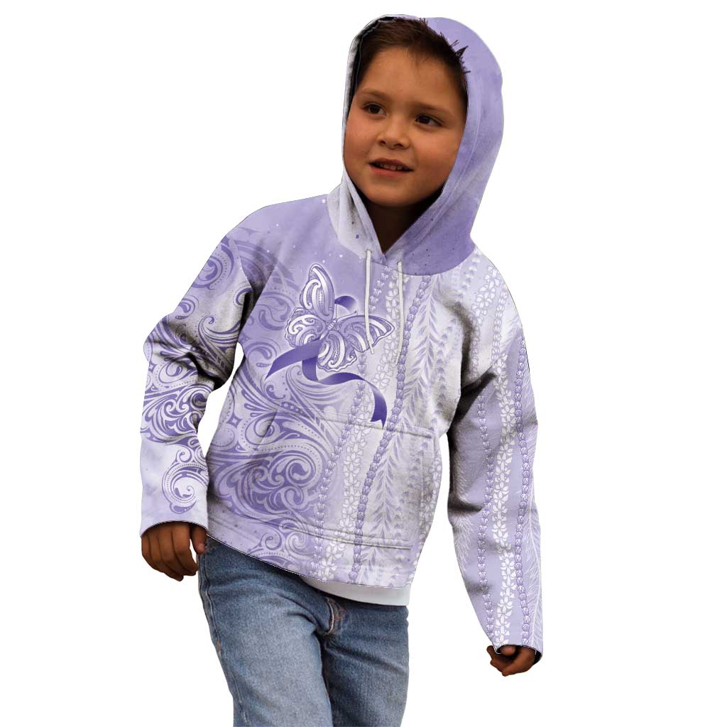 Epilepsy Awareness Kid Hoodie Maile Pikake Lokelani Crown Flower Lei Inspired