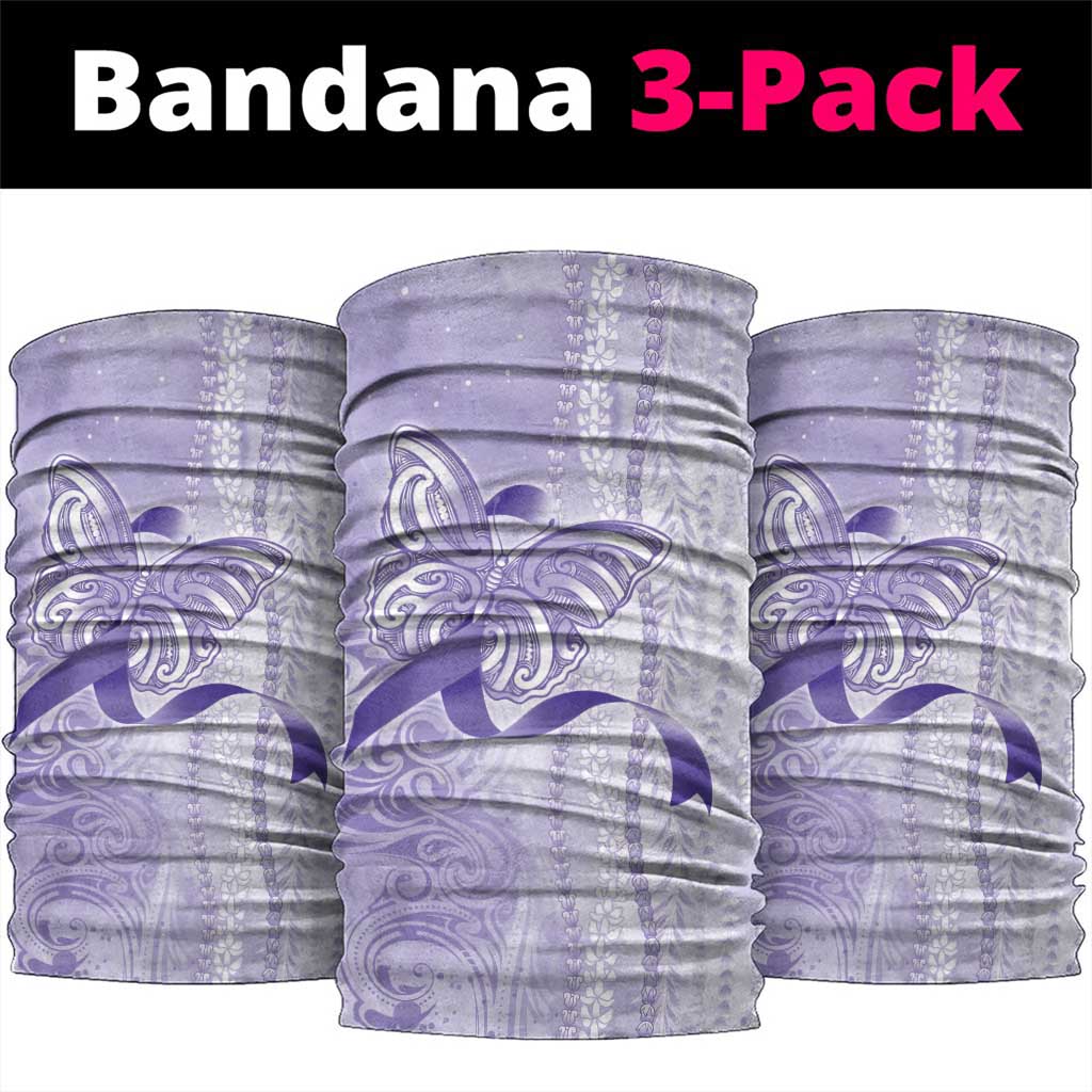 Epilepsy Awareness Neck Gaiter Maile Pikake Lokelani Crown Flower Lei Inspired
