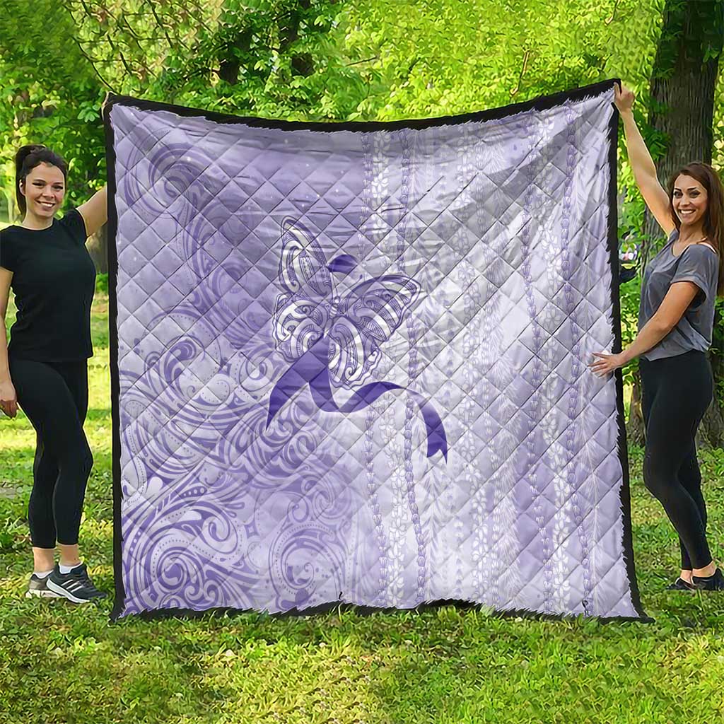 Epilepsy Awareness Quilt Maile Pikake Lokelani Crown Flower Lei Inspired