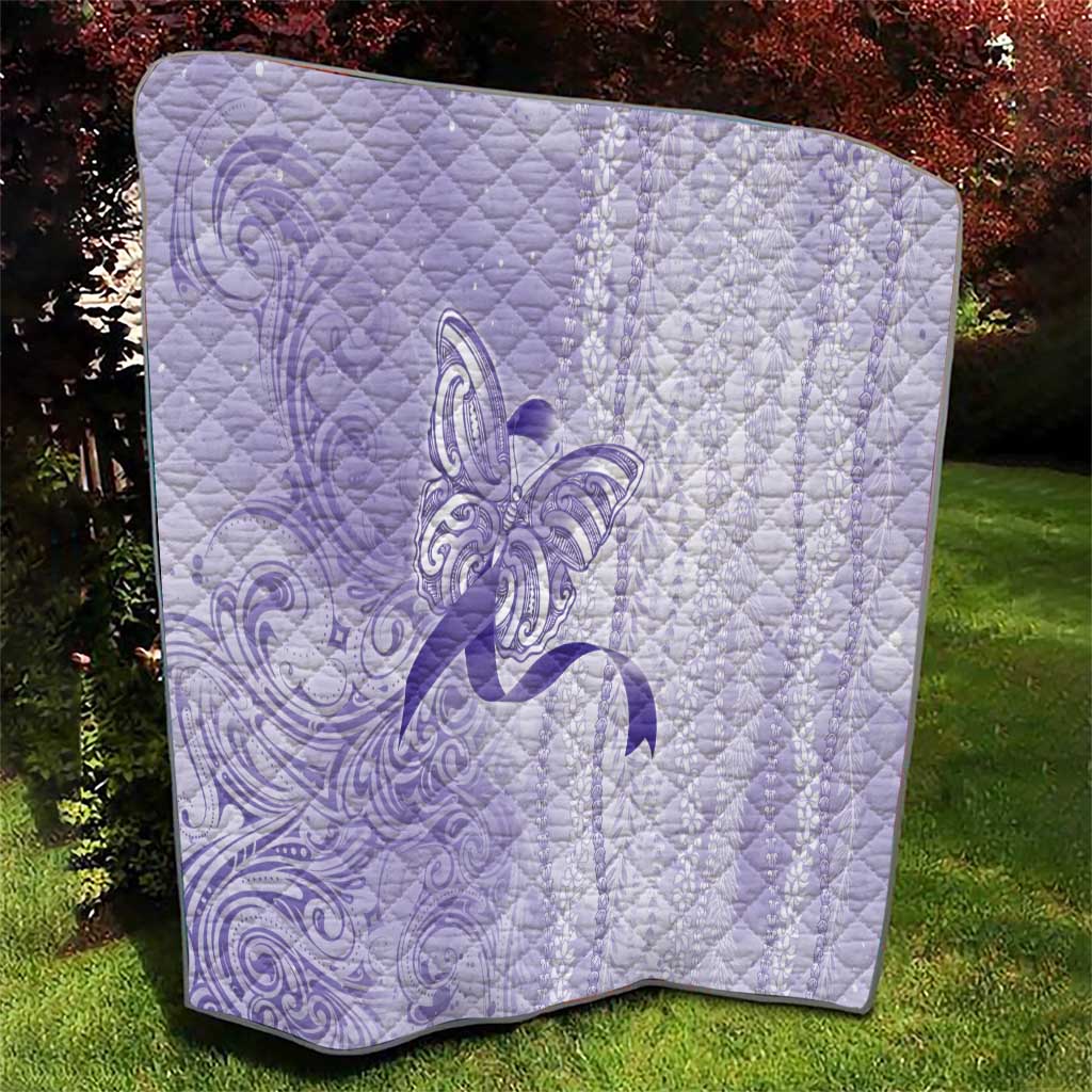 Epilepsy Awareness Quilt Maile Pikake Lokelani Crown Flower Lei Inspired