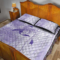 Epilepsy Awareness Quilt Bed Set Maile Pikake Lokelani Crown Flower Lei Inspired