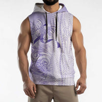 Epilepsy Awareness Sleeveless Hoodie Maile Pikake Lokelani Crown Flower Lei Inspired