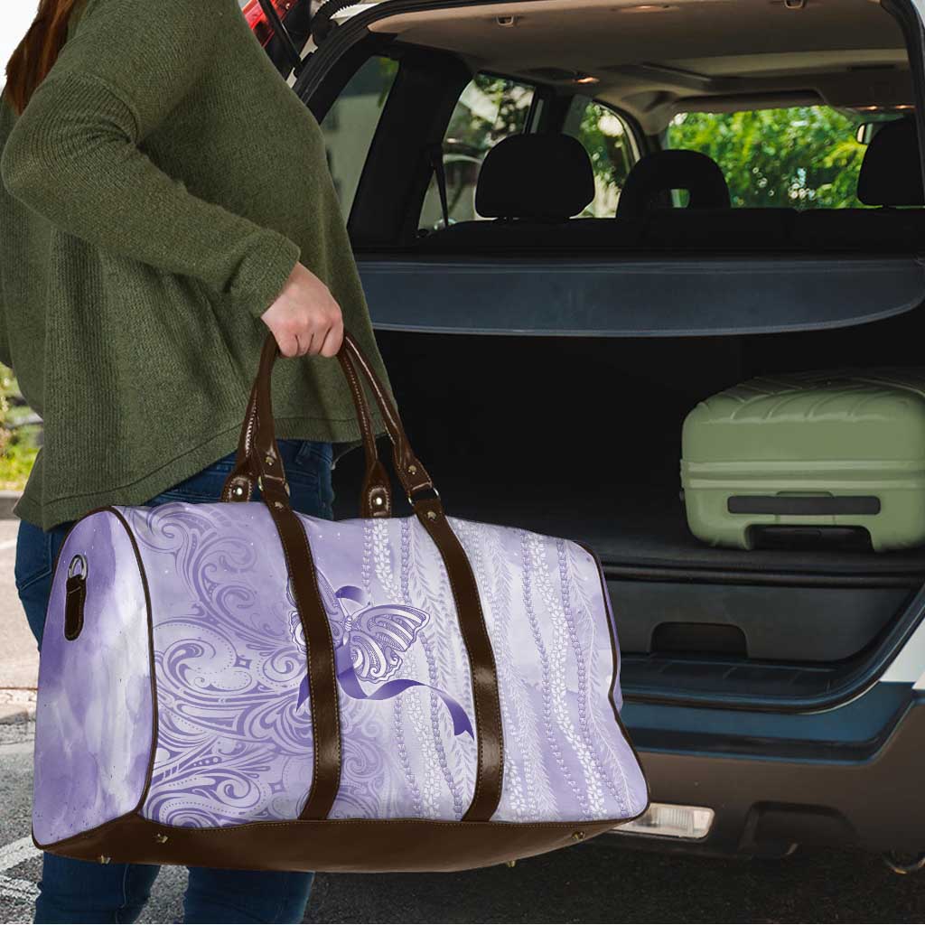 Epilepsy Awareness Travel Bag Maile Pikake Lokelani Crown Flower Lei Inspired
