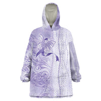 Epilepsy Awareness Wearable Blanket Hoodie Maile Pikake Lokelani Crown Flower Lei Inspired